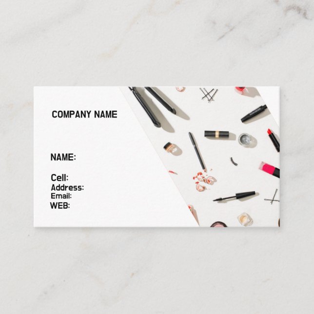 ARTISTA DE MAKEUP DE TARJETAS DE NEGOCIO DE PLANTI (Anverso)