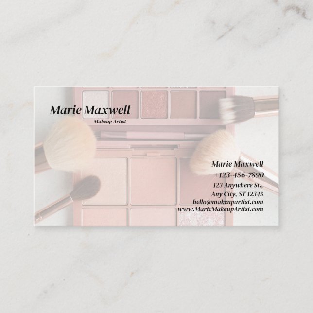 ARTISTA DE MAKEUP DE TARJETAS DE NEGOCIO DE PLANTI (Anverso)