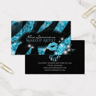 Artista de maquillaje Azul Purpurina Negro Límites