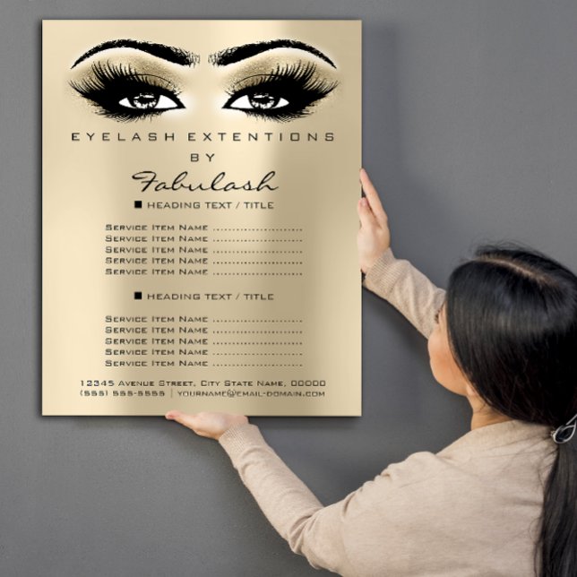 Artista de maquillaje Belleza Lash Purpurina Flyer (Makeup Artist Beauty Lash Glitter Flyer Eyes)