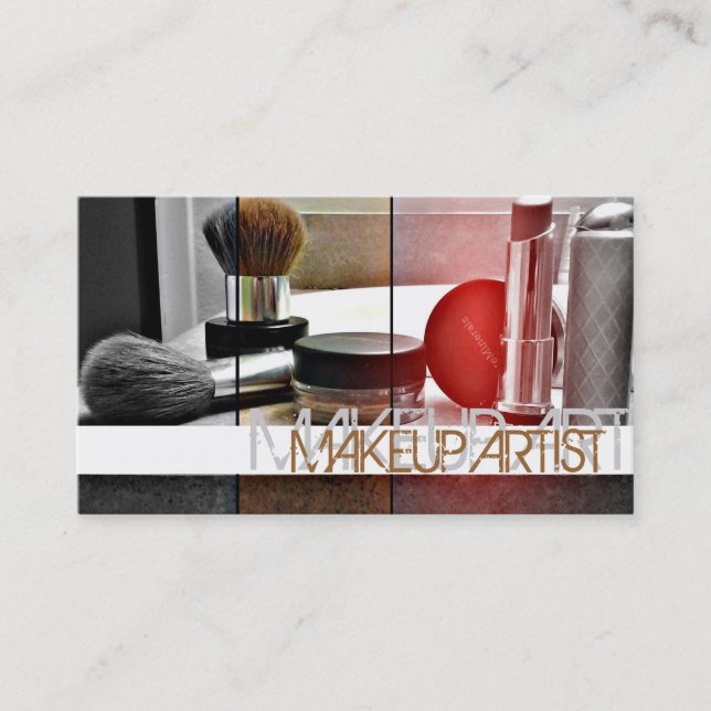 Artista de maquillaje, Cosmetología, tarjeta de vi (Anverso)