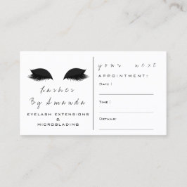 Artista de maquillaje de la tarjeta de cita Black