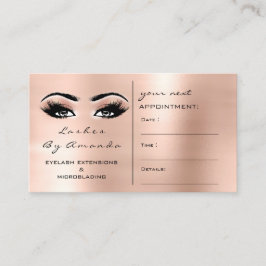 Artista de maquillaje de la tarjeta de cita Peach 