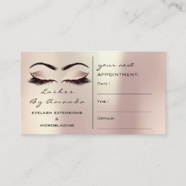 Artista de maquillaje de la tarjeta de cita Rosa d
