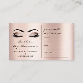 Artista de maquillaje de la tarjeta de cita Rosa n