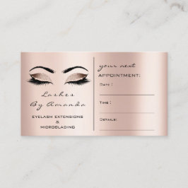 Artista de maquillaje de la tarjeta de cita Rosa n