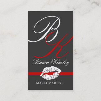 Artista de maquillaje de las tarjetas de visita de