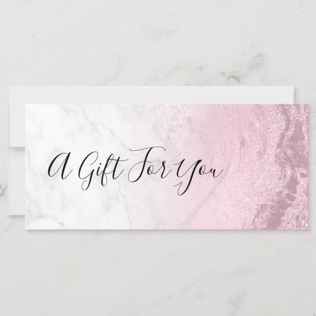 Artista de maquillaje de mármol purpurina y rosa d (Anverso)