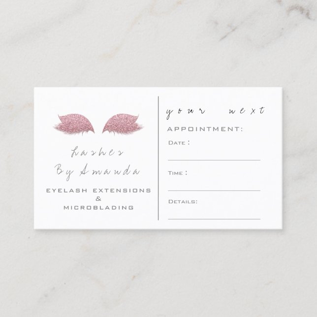Artista de maquillaje de tarjeta de cita Lámparas  (Anverso)