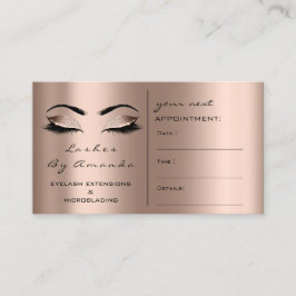 Artista de maquillaje de tarjeta de cita Rosa de R