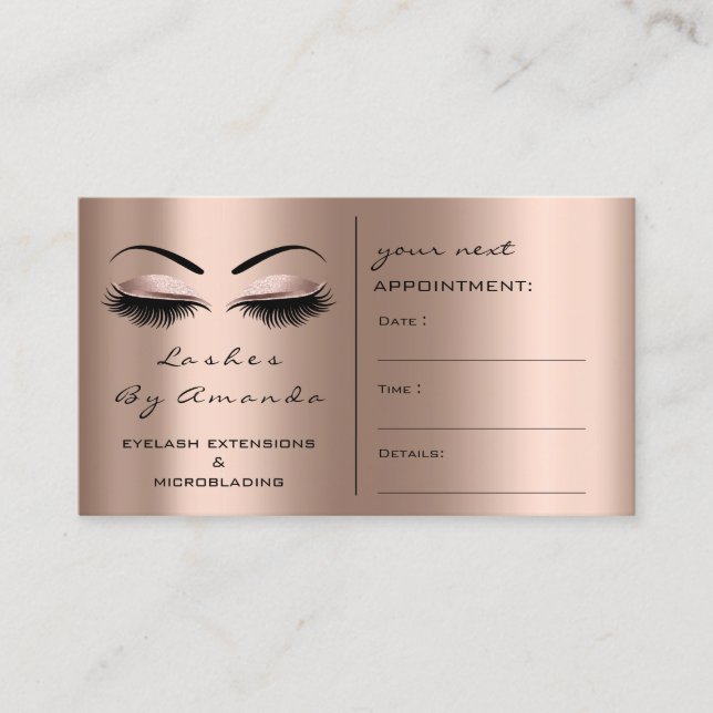 Artista de maquillaje de tarjeta de cita Rosa Rubo (Anverso)