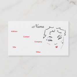 Artista de maquillaje Diva V Tarjeta de visita