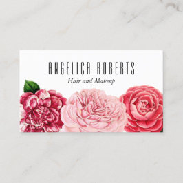 Artista de maquillaje floral / tarjeta de visita d