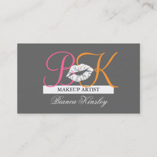 Artista de maquillaje Monogramas Tarjetas de visit