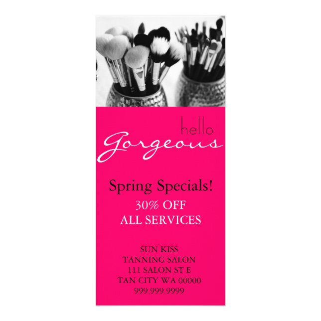 Artista de maquillaje rosa caliente Menú de volant (Frente)