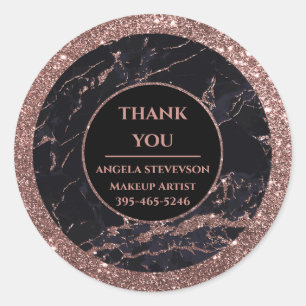 Artista de maquillaje Rosa pegatinas de mármol de 