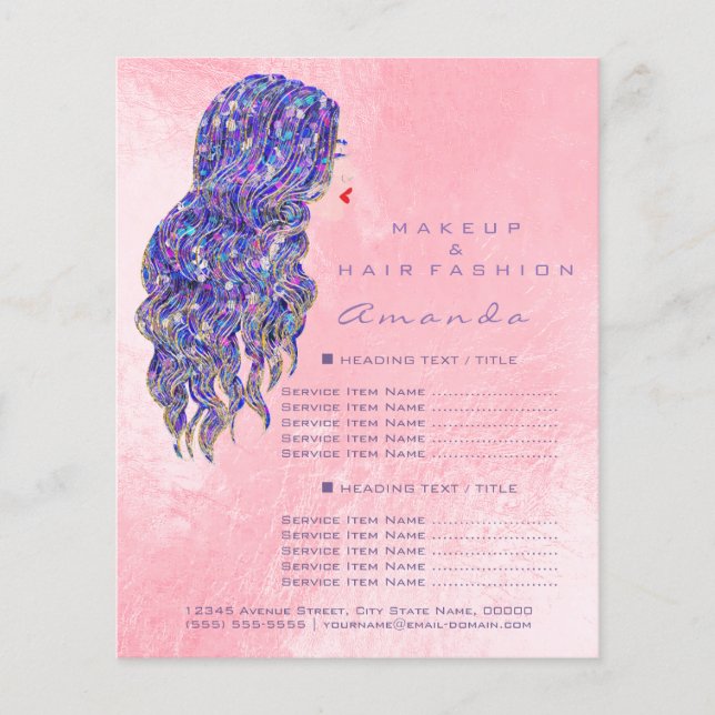 Artista de maquillaje Salón de belleza Lash Flyer  (Frente)