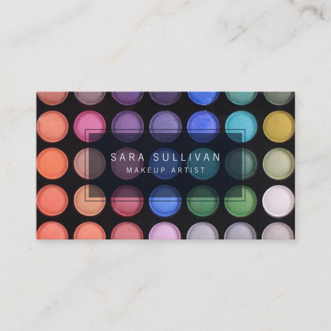 Artista de maquillaje tarjeta de visita colorida s (Anverso)