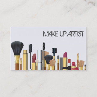 Artista de maquillaje, tarjeta de visita de la