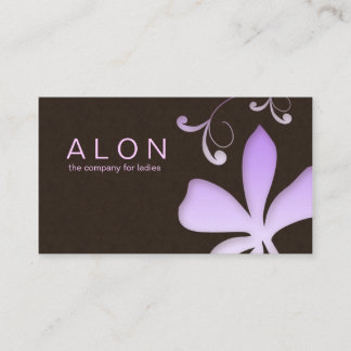 Artista de maquillaje tarjeta de visita Flor morad