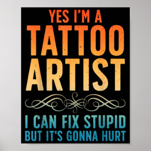 Artista de Tatuajes Divertido Arte para Hombres Mu