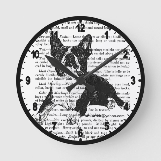 ARTISTA DEL ARA DEL RELOJ DE PARED DE BOSTON BULL (Anverso)
