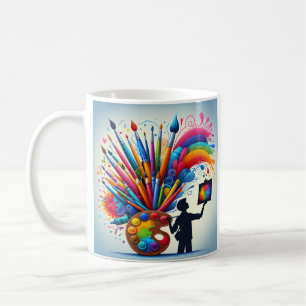 Artista del arcoiris Painter café taza de té taza