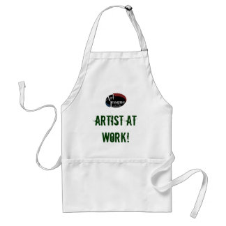 Artista en el delantal del arte del trabajo