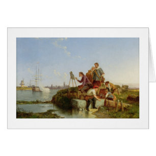 Artista en su caballete y envío más allá, 1894