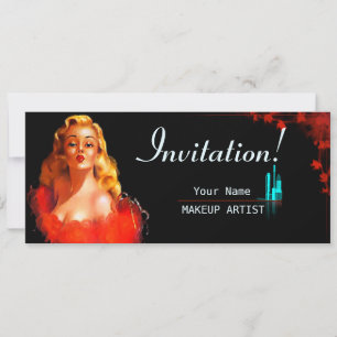 Artista MakeUp - Tarjeta, invitación, invitación