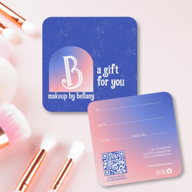 Artista moderno de maquillaje de gradiente rosa az (Subido por el creador)