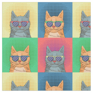 Artista retro único colorido inspirado en tela de 