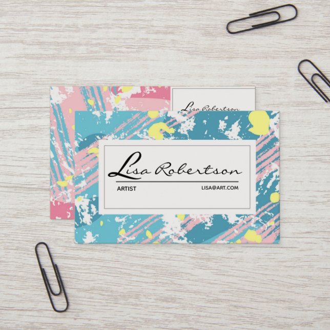 Artista Studio Art Dibuja tarjeta de la paleta del (Anverso/Reverso In Situ)