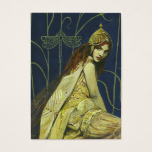 Artistas de ACEO de ninfa gótica intercambian tarj