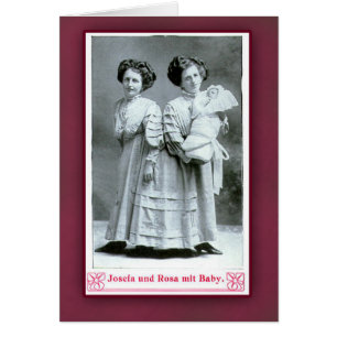 Artistas de Josefa y Rosa Circus en tarjetas