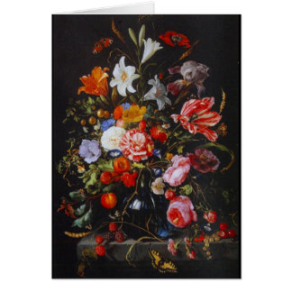 Artistas Famosos Tarjeta Arte Antiguo Floral Jarró