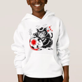 Artistic Samurai Cat Japan Soccer for Football fan