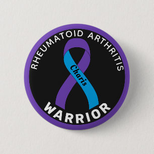 Artritis reumatoide Warribon Ribbon Botón Negro