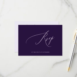ArtsApp Elegante Berenjena RSVP Caligrafía de Lujo