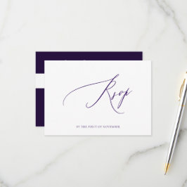 ArtsApp Elegante Berenjena RSVP Caligrafía de Lujo
