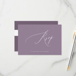 ArtsApp Elegante RSVP en Púrpura Polvorienta con C