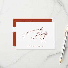 ArtsApp Elegante terracota RSVP Caligrafía de Lujo