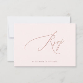 ArtsApp RSVP Faux Rose Gold Luxe Caligrafía