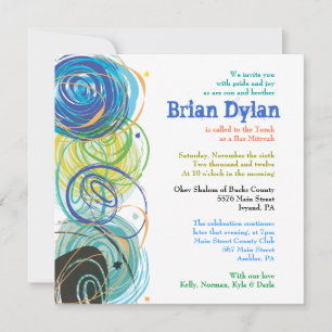 ARTSY FARTSY Bar Bat Mitzvah Invitación
