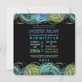 ARTSY FARTSY Bar Bat Mitzvah Tarjeta de invitación