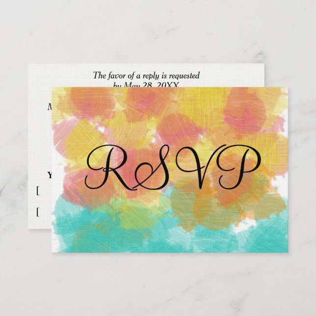 Artsy Gouache RSVP (Anverso / Reverso)
