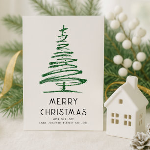Artsy Green Purpurina Tree Feliz Navidad