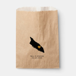 Aruba Boda Favor Trate Sacks, Mapa Bolsas de Regal