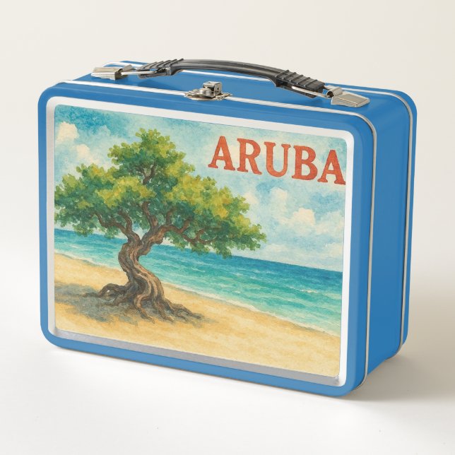 Aruba Divi Tree Eagle Beach acuarela (Anverso)
