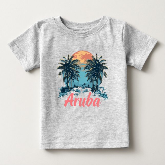 Aruba Island Design (Versión 2) - Baby Fine Jersey (Anverso)
